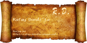 Rafay Donáta névjegykártya